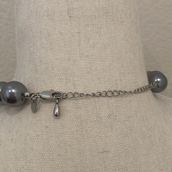 Signed M&S Marks & Spencer Faux Tahitian Pearl Necklace - Picture 3 of 5